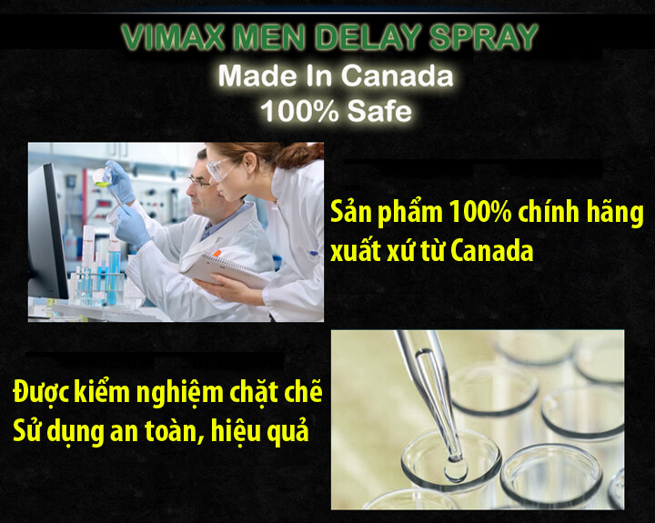 XTS03 Thuốc xịt kéo dài quan hệ Canada Vimax Men Delay Spray